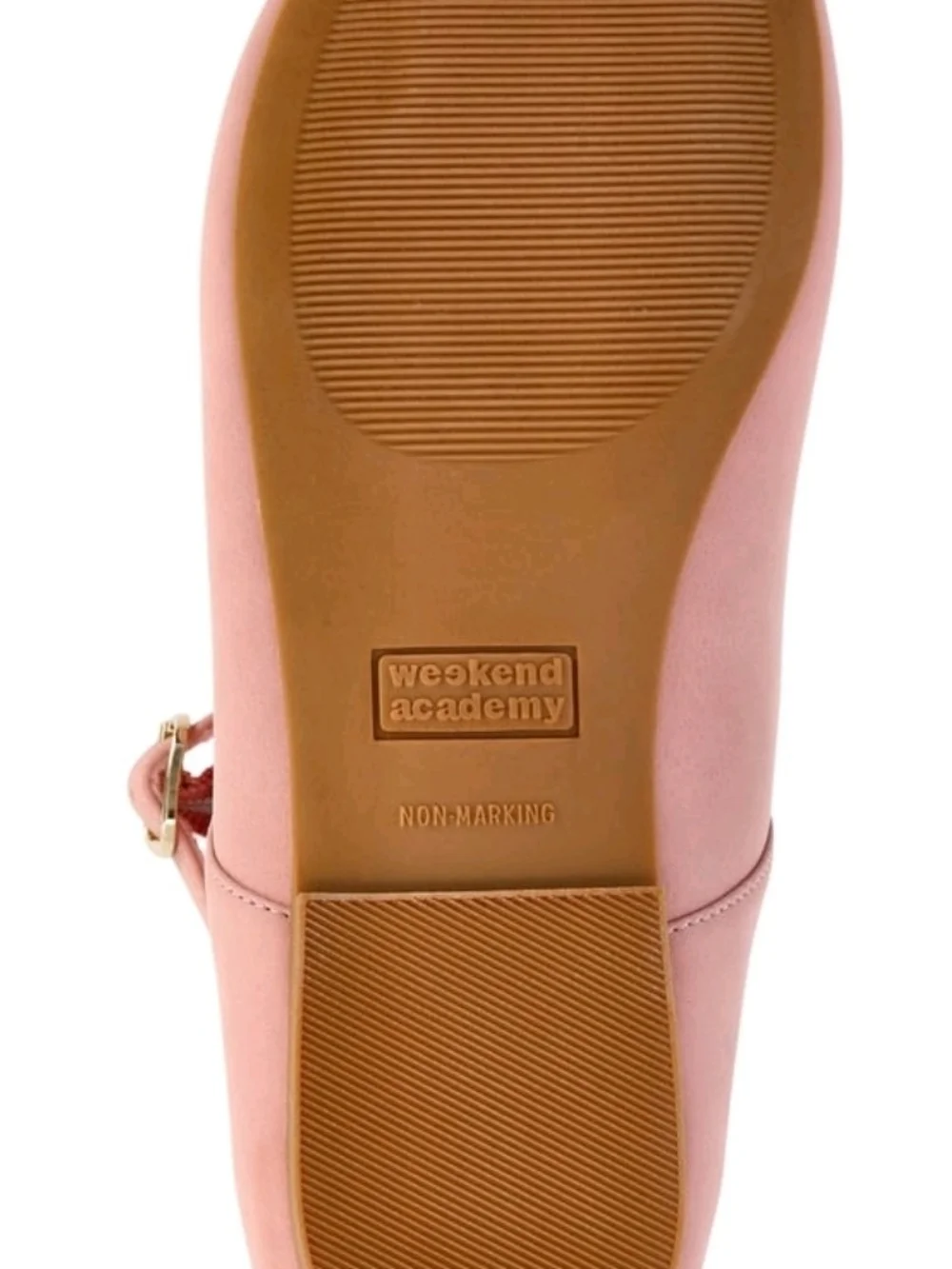 NWT Weekend Academy girl' Size 5 ballet flats Pink Strap Buckle